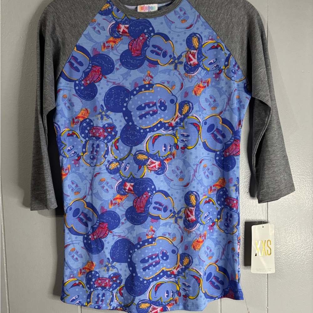 Kids ADORABLE Mickey Mouse Shirt - Gray and Blue‎ - Picture 4 of 6